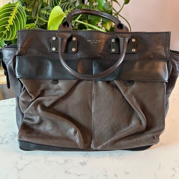 Rag & Bone Large Brown Pilot Bag - Picture 6 of 9